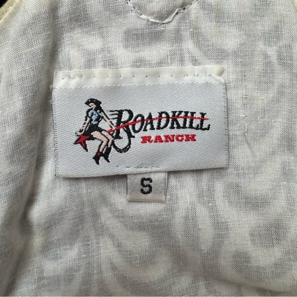 Roadkill Ranch Retro Black White Cotton Fit & Flare Midi Dress S - Picture 3 of 13